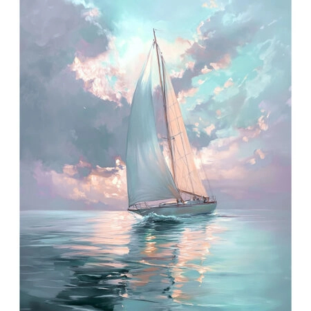 Poster VINTAGE PASTEL BOAT 4 - Vintage Posters Sticky 2
