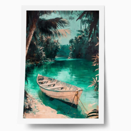 Poster VINTAGE PASTEL BOAT 6 - Vintage Posters