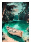 Poster VINTAGE PASTEL BOAT 6