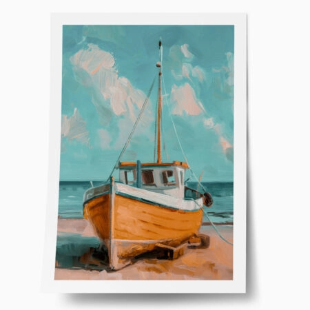 Poster VINTAGE PASTEL BOAT 8 - Vintage Posters
