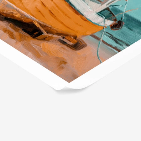 Poster VINTAGE PASTEL BOAT 8 - Vintage Posters Sticky 1