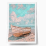 Poster VINTAGE PASTEL BOAT