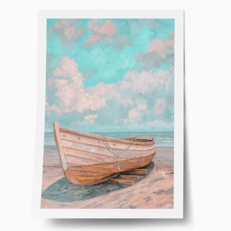 Poster VINTAGE PASTEL BOAT - Vintage Posters
