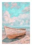 Poster VINTAGE PASTEL BOAT