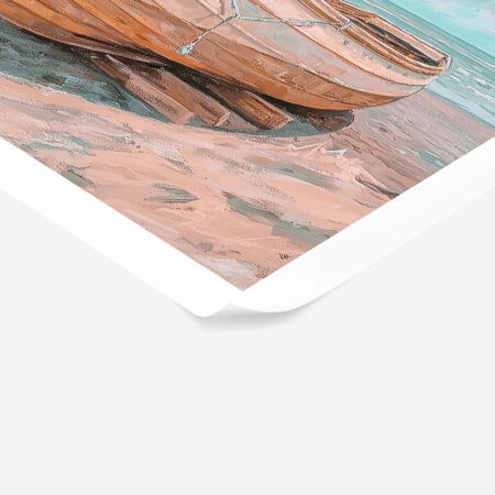 Poster VINTAGE PASTEL BOAT - Vintage Posters Sticky 1