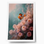 Poster VINTAGE PASTEL CLOWN FISH