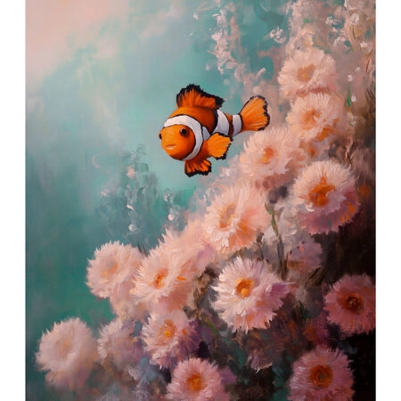 Poster VINTAGE PASTEL CLOWN FISH - Vintage Posters Sticky 2