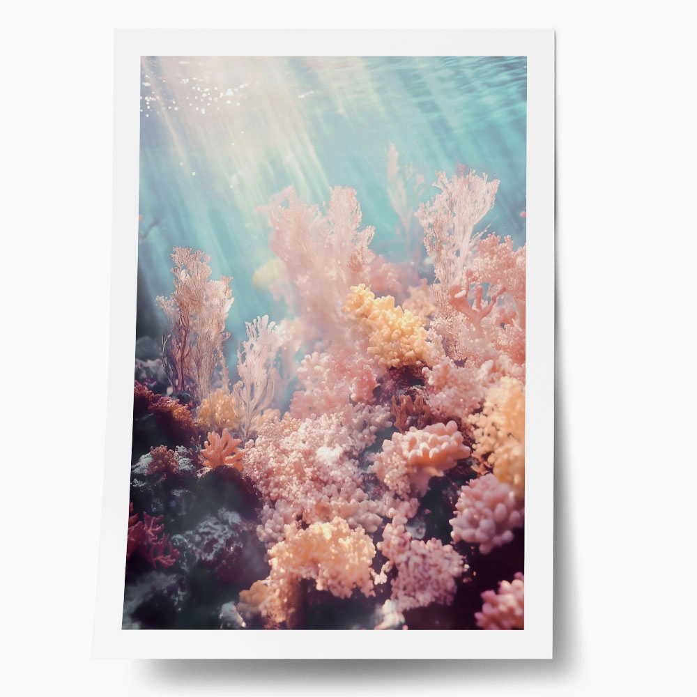 Poster VINTAGE PASTEL COARL REEF 2