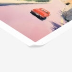 Poster VINTAGE PASTEL COASTAL ROAD
