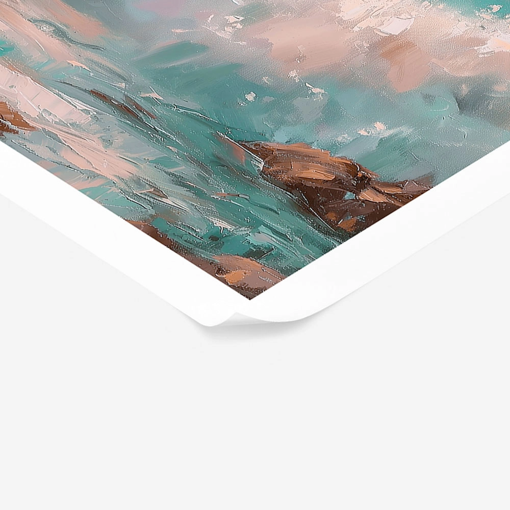 Poster VINTAGE PASTEL COASTAL WAVES 2