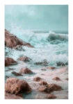 Poster VINTAGE PASTEL COASTAL WAVES 5