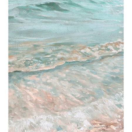 Poster VINTAGE PASTEL COASTAL WAVES 6 - Vintage Posters Sticky 2