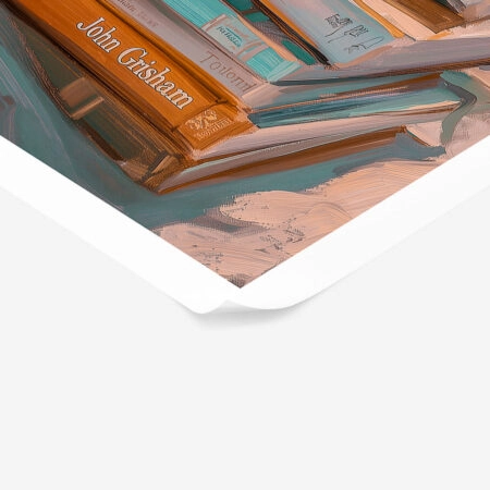 Poster VINTAGE PASTEL COASTAL WAVES BEACH BOOKS 2 - Vintage Posters Sticky 1