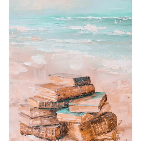 Poster VINTAGE PASTEL COASTAL WAVES BEACH BOOKS - Vintage Posters Sticky 2