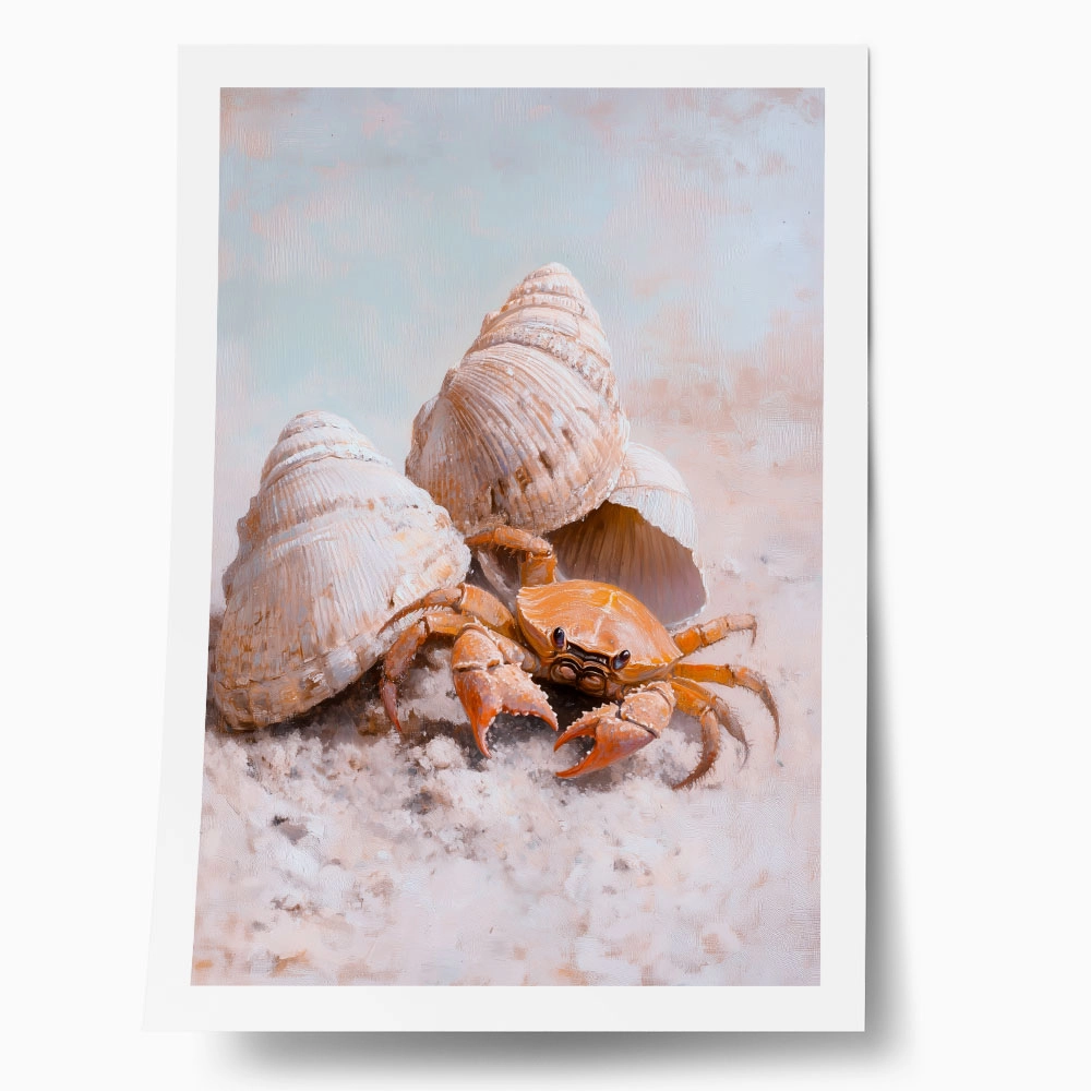 Poster VINTAGE PASTEL CRAB