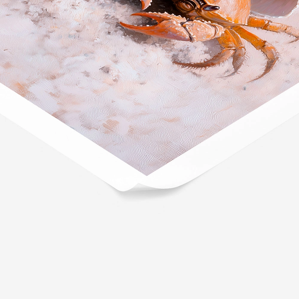 Poster VINTAGE PASTEL CRAB
