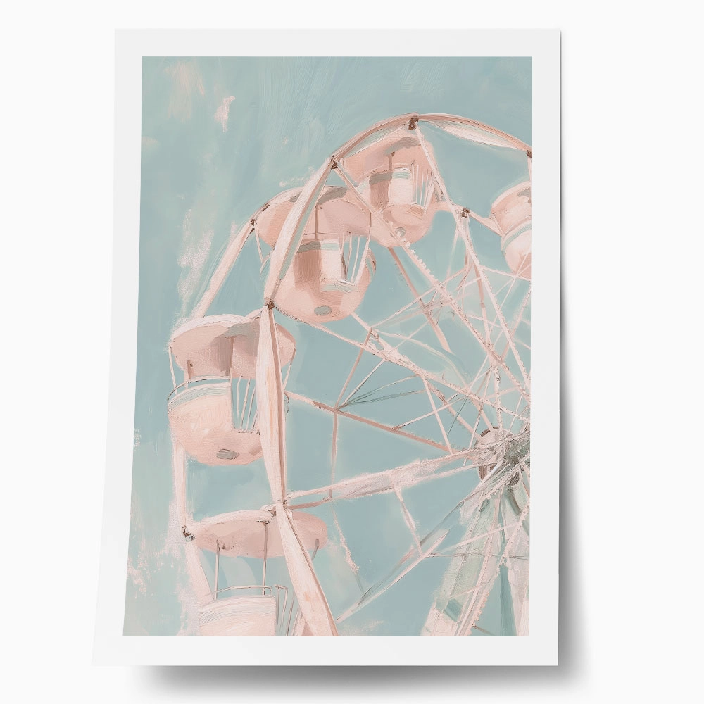 Poster VINTAGE PASTEL FERRIS WHEEL 2