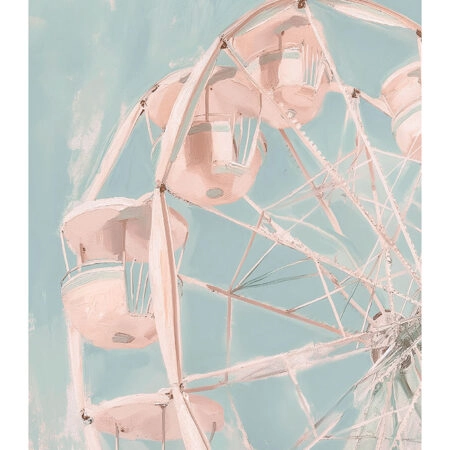 Poster VINTAGE PASTEL FERRIS WHEEL 2 - Vintage Posters Sticky 2