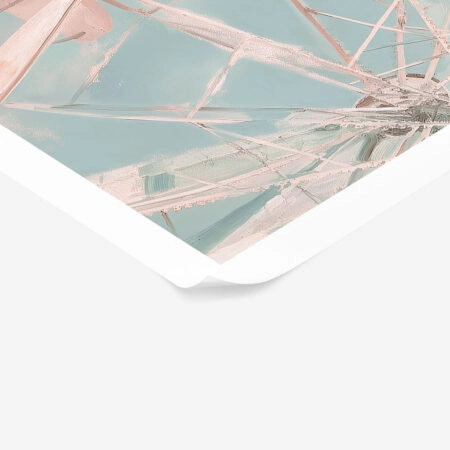 Poster VINTAGE PASTEL FERRIS WHEEL 2 - Vintage Posters Sticky 1