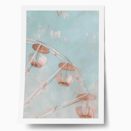 Poster VINTAGE PASTEL FERRIS WHEEL - Vintage Posters