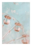 Poster VINTAGE PASTEL FERRIS WHEEL