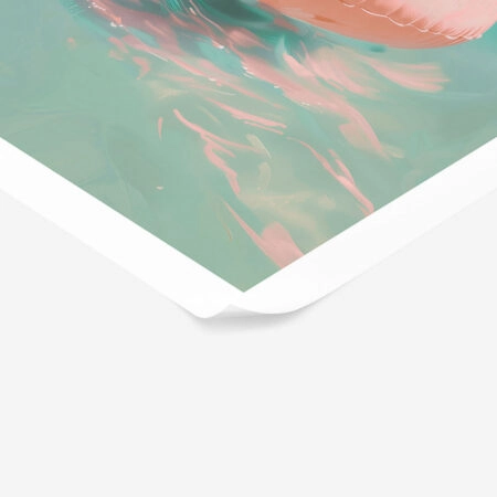 Poster VINTAGE PASTEL FLAMINGO - Vintage Posters Sticky 1