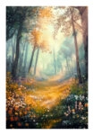 Poster VINTAGE PASTEL FOREST PATH 2