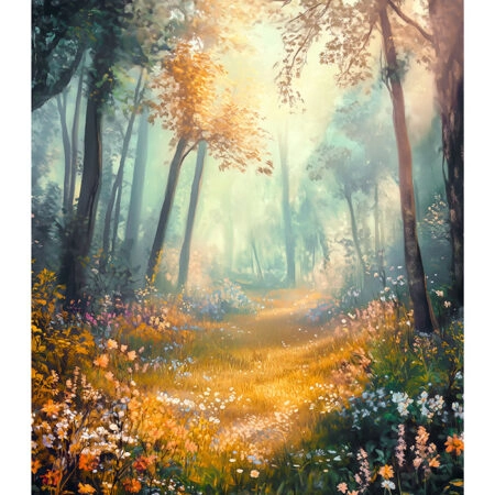 Poster VINTAGE PASTEL FOREST PATH 2 - Vintage Posters Sticky 2