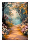 Poster VINTAGE PASTEL FOREST PATH