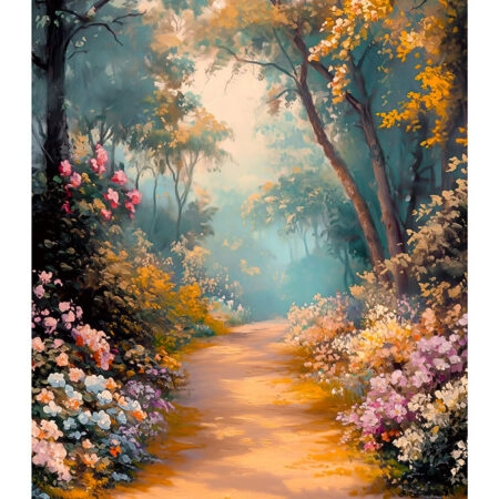 Poster VINTAGE PASTEL FOREST PATH - Vintage Posters Sticky 2