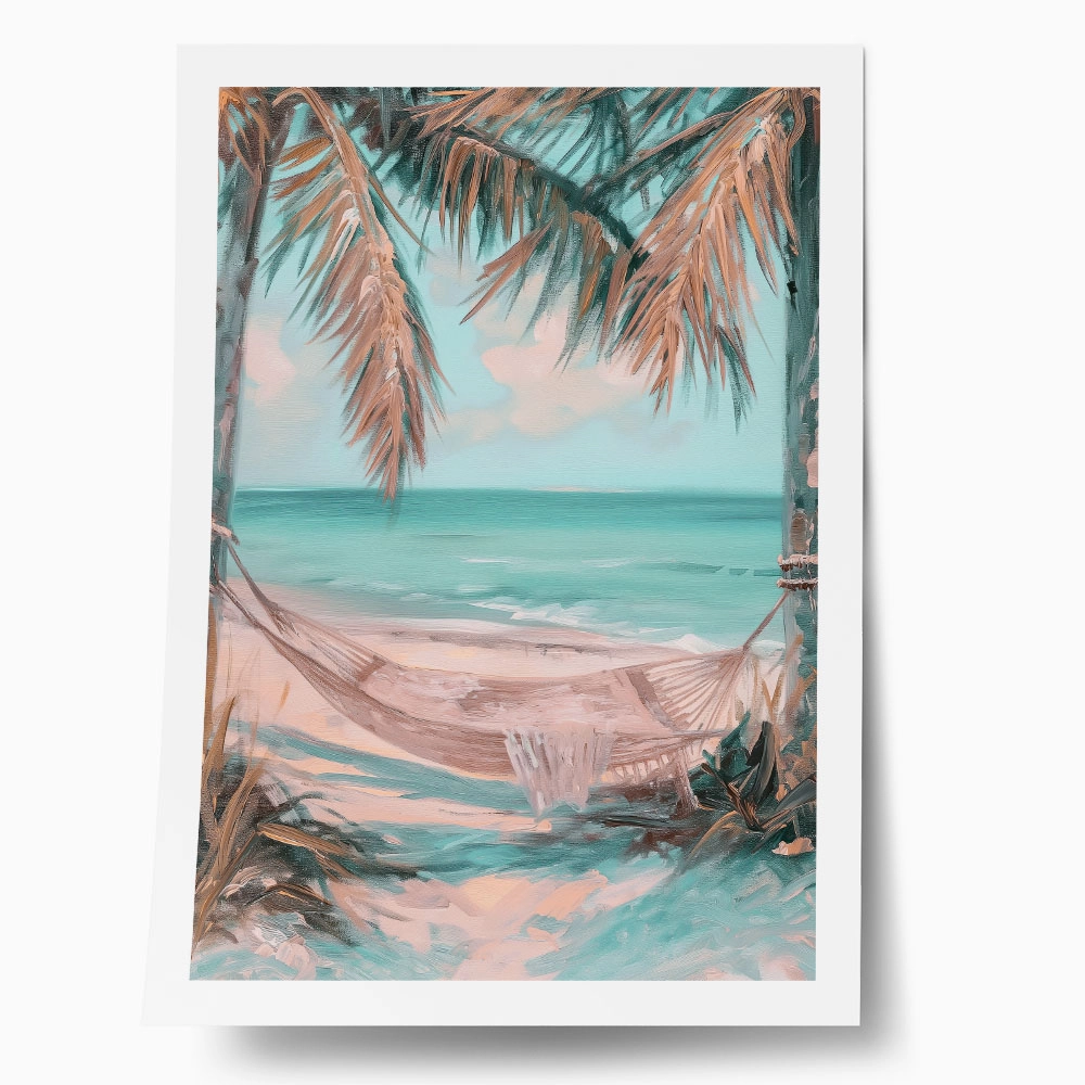 Poster VINTAGE PASTEL HAMMOCK