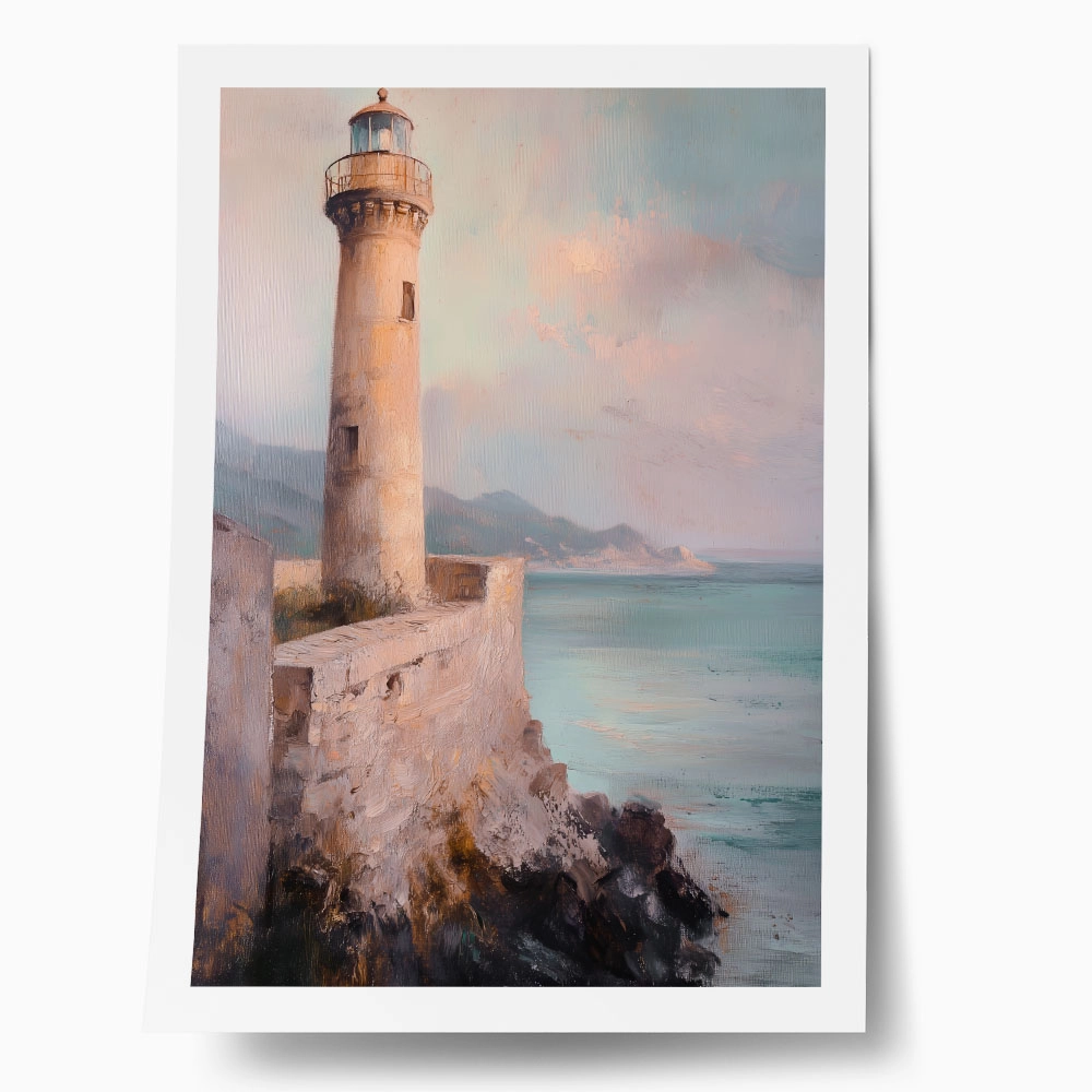 Poster VINTAGE PASTEL LIGHTHOUSE 2