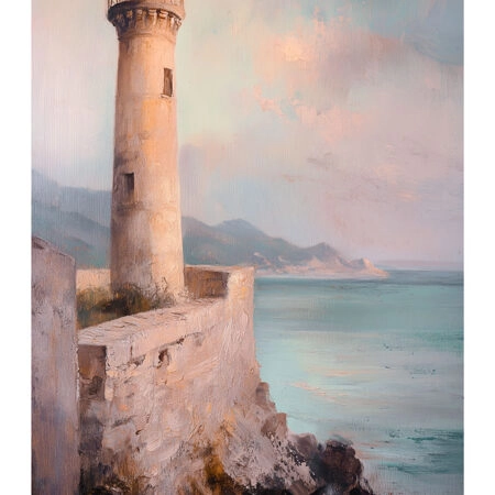 Poster VINTAGE PASTEL LIGHTHOUSE 2 - Vintage Posters Sticky 2