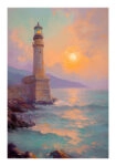 Poster VINTAGE PASTEL LIGHTHOUSE
