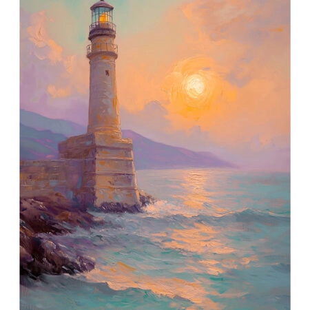 Poster VINTAGE PASTEL LIGHTHOUSE - Vintage Posters Sticky 2