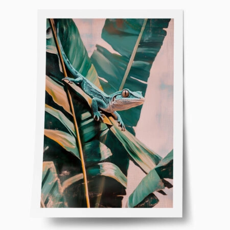 Poster VINTAGE PASTEL LIZARD - Vintage Posters