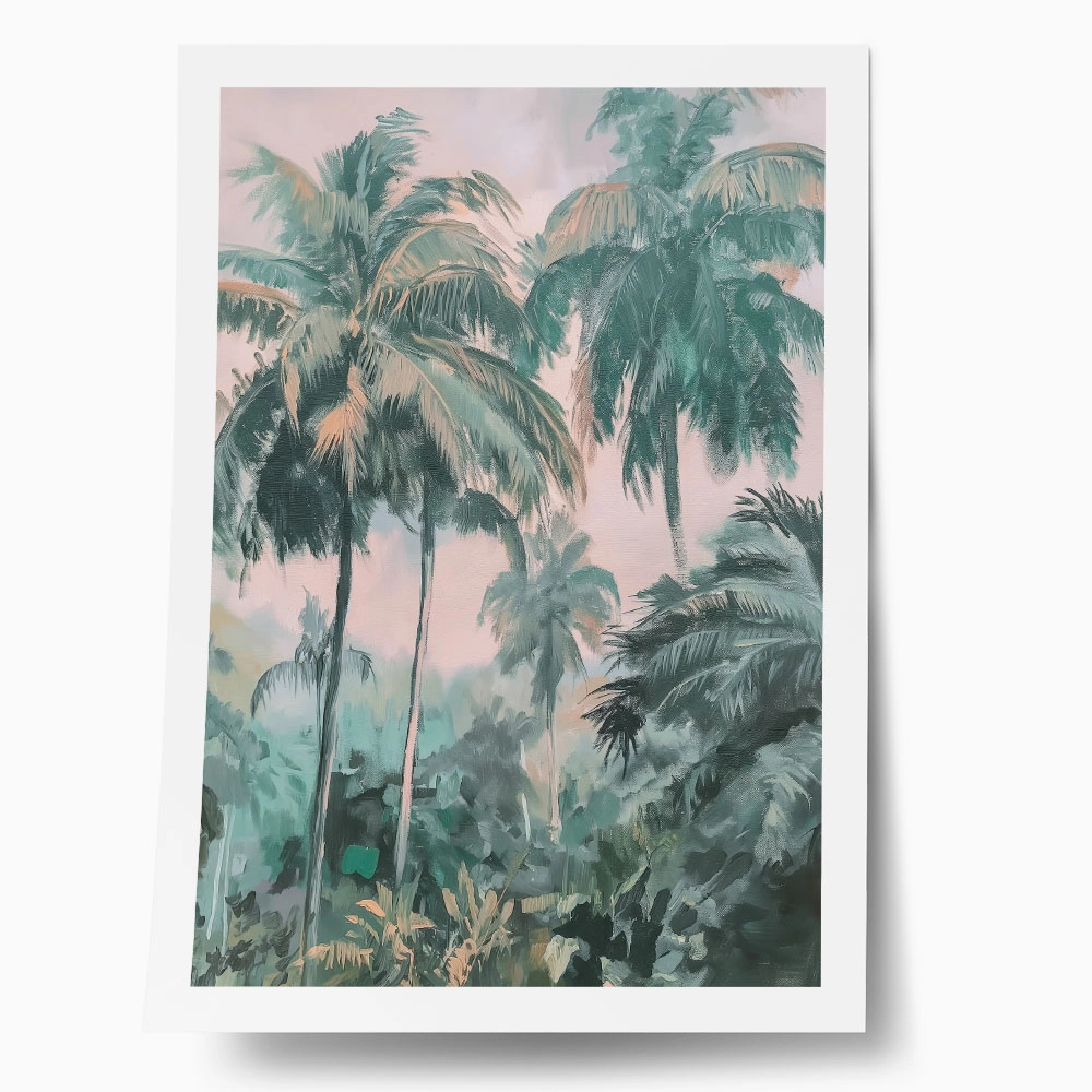 Poster VINTAGE PASTEL PALM TREES 2