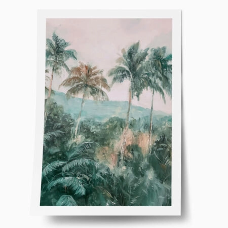 Poster VINTAGE PASTEL PALM TREES 3 - Vintage Posters