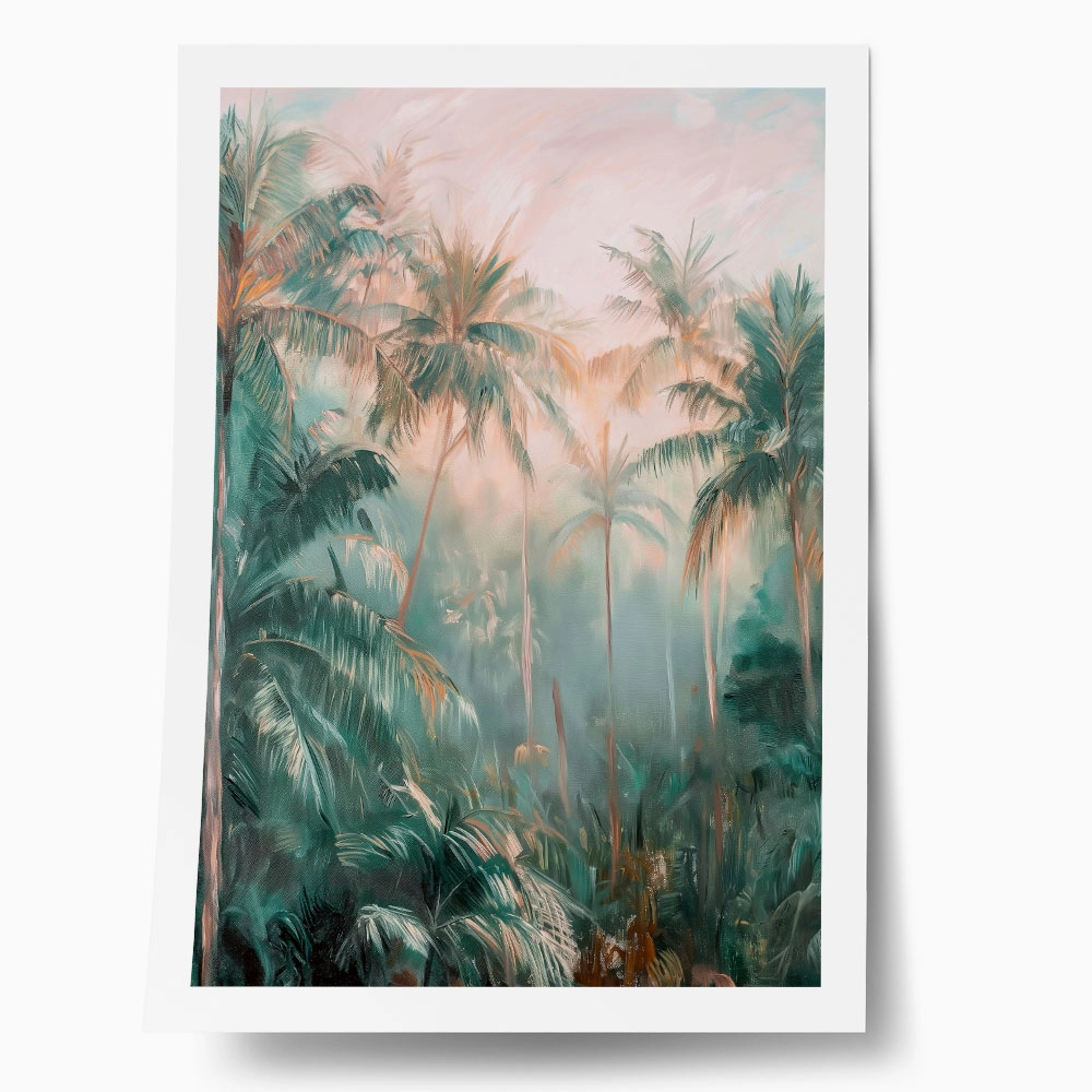 Poster VINTAGE PASTEL PALM TREES