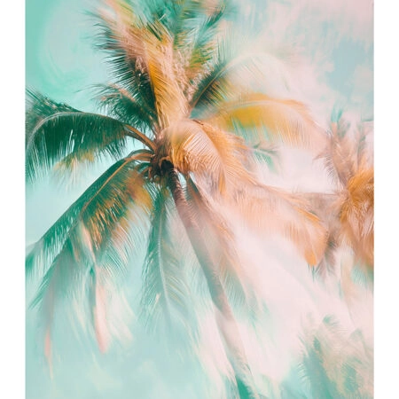 Poster VINTAGE PASTEL PALM TREE - Vintage Posters Sticky 2
