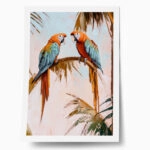 Poster VINTAGE PASTEL PARROTS 2