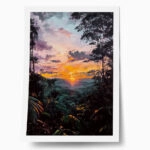 Poster VINTAGE PASTEL RAINFOREST 2