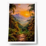 Poster VINTAGE PASTEL RAINFOREST