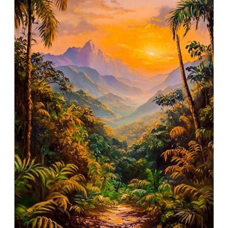 Poster VINTAGE PASTEL RAINFOREST - Vintage Posters Sticky 2