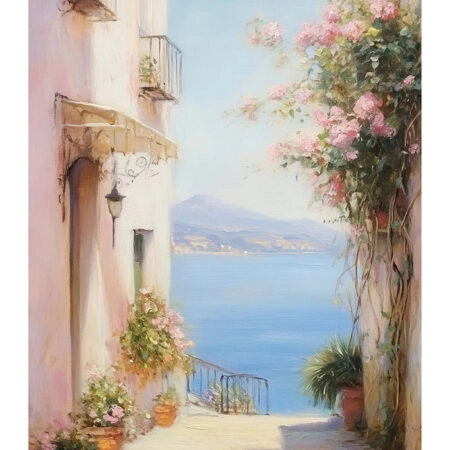 Poster VINTAGE PASTEL SEA VIEW 2 - Vintage Posters Sticky 2