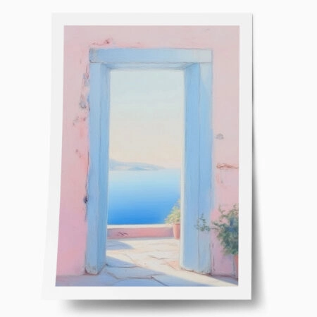 Poster VINTAGE PASTEL SEA VIEW - Vintage Posters