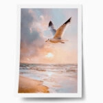 Poster VINTAGE PASTEL SEAGULL