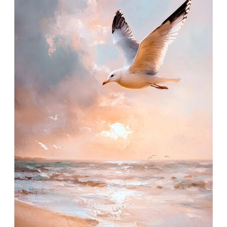Poster VINTAGE PASTEL SEAGULL - Vintage Posters Sticky 2
