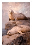 Poster VINTAGE PASTEL SEALS