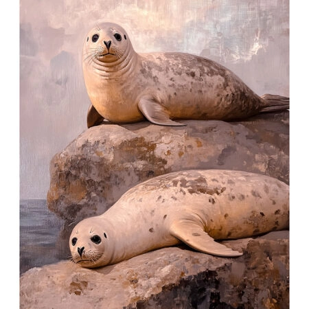 Poster VINTAGE PASTEL SEALS - Vintage Posters Sticky 2